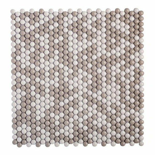 Apollo Tile White Beige 12.5 in x 12.8 in Recycled Glass Floor and Wall Mosaic Tile 11.11 sqft/case, 10PK APLVRE8811A